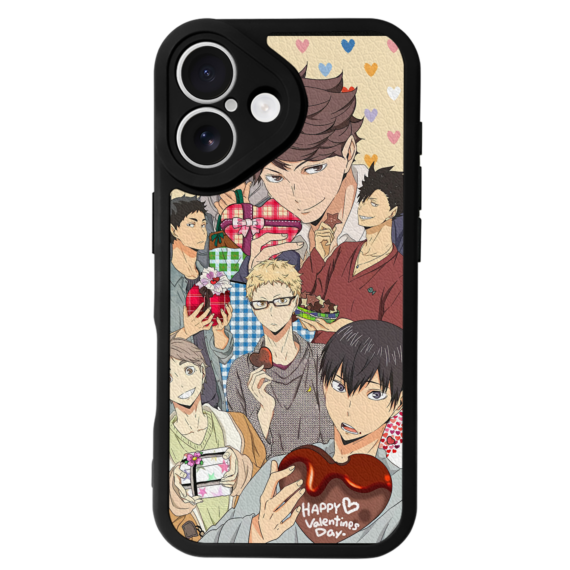（画像用） ハイキュー!! Haikyu!! 【iPhone 16シリーズ対応】シリコンスマホケース（レザー調） 材質：シリコン
